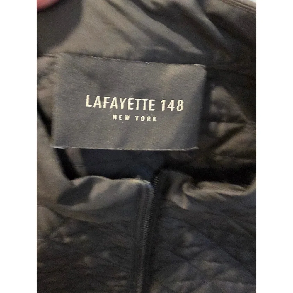Lafayette‎ 148 New York Quilted Jacket M Black